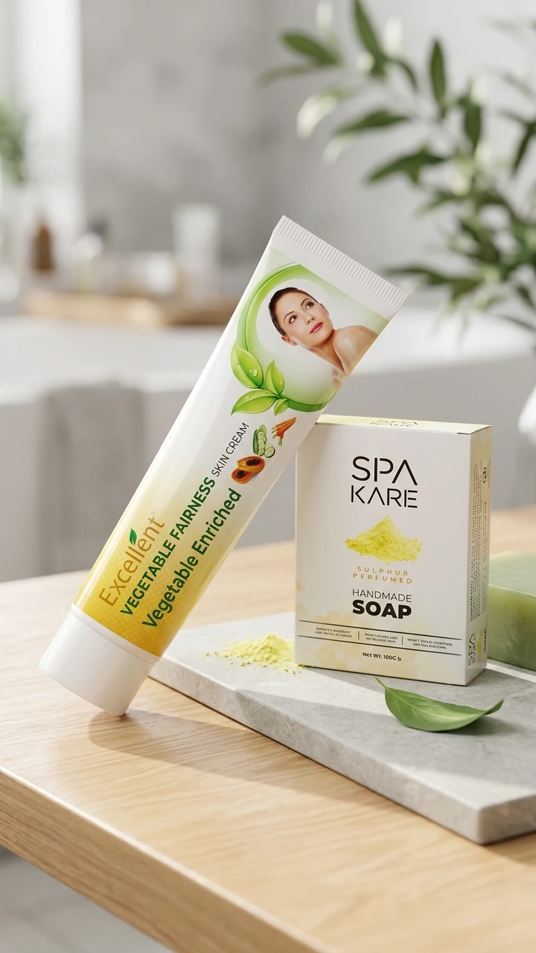 Spa Kare Sulphur Soap & Excellent Vegetable Skin Cream